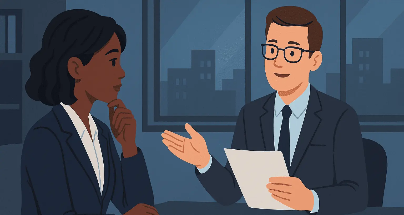 Professional reflecting on how to answer what is your greatest strength during a job interview