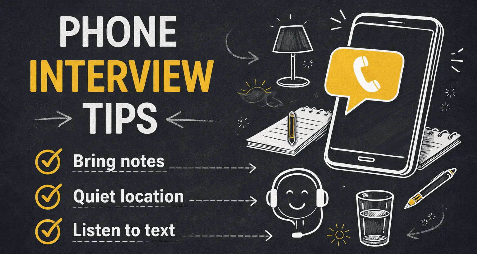 Phone interview tips checklist quick guide for a successful interview