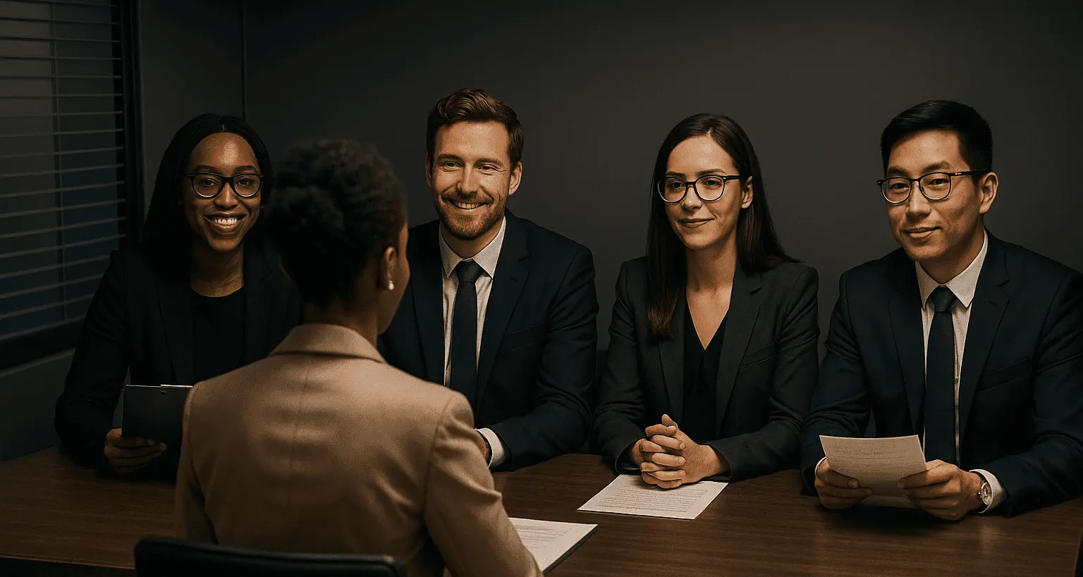 What is a group interview? Candidates participating in a group interview with multiple people