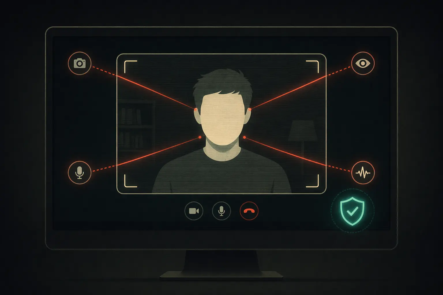 AI scanning system analyzing video interview responses to detect dishonest answers in real time
