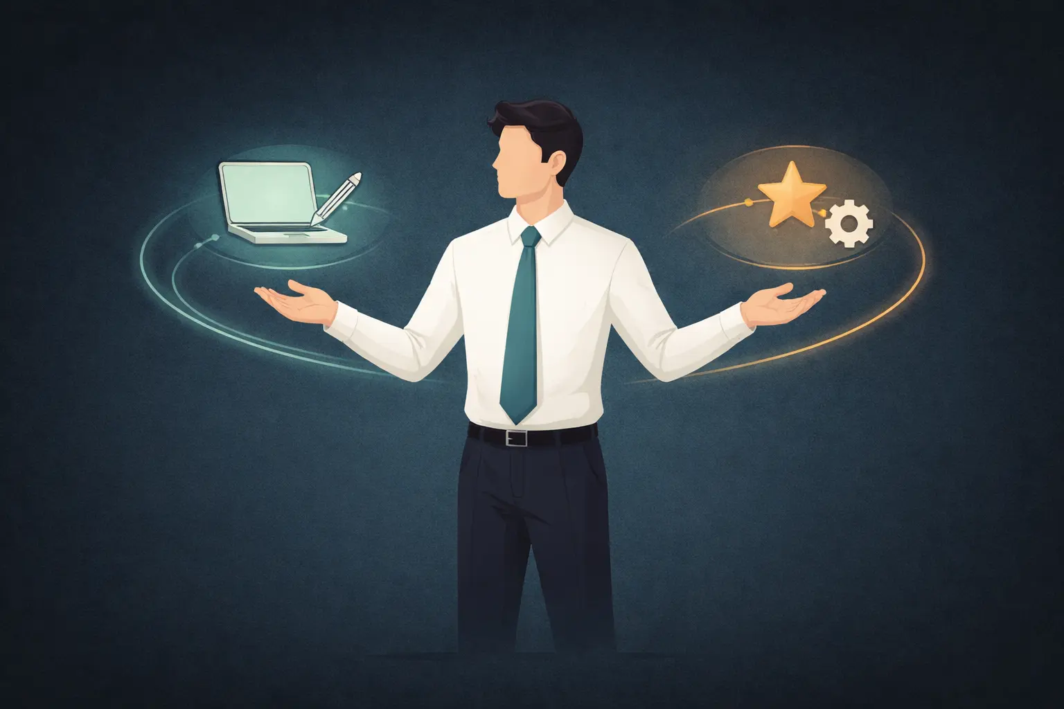 Ilustrasi kandidat menulis contoh keahlian dalam melamar pekerjaan