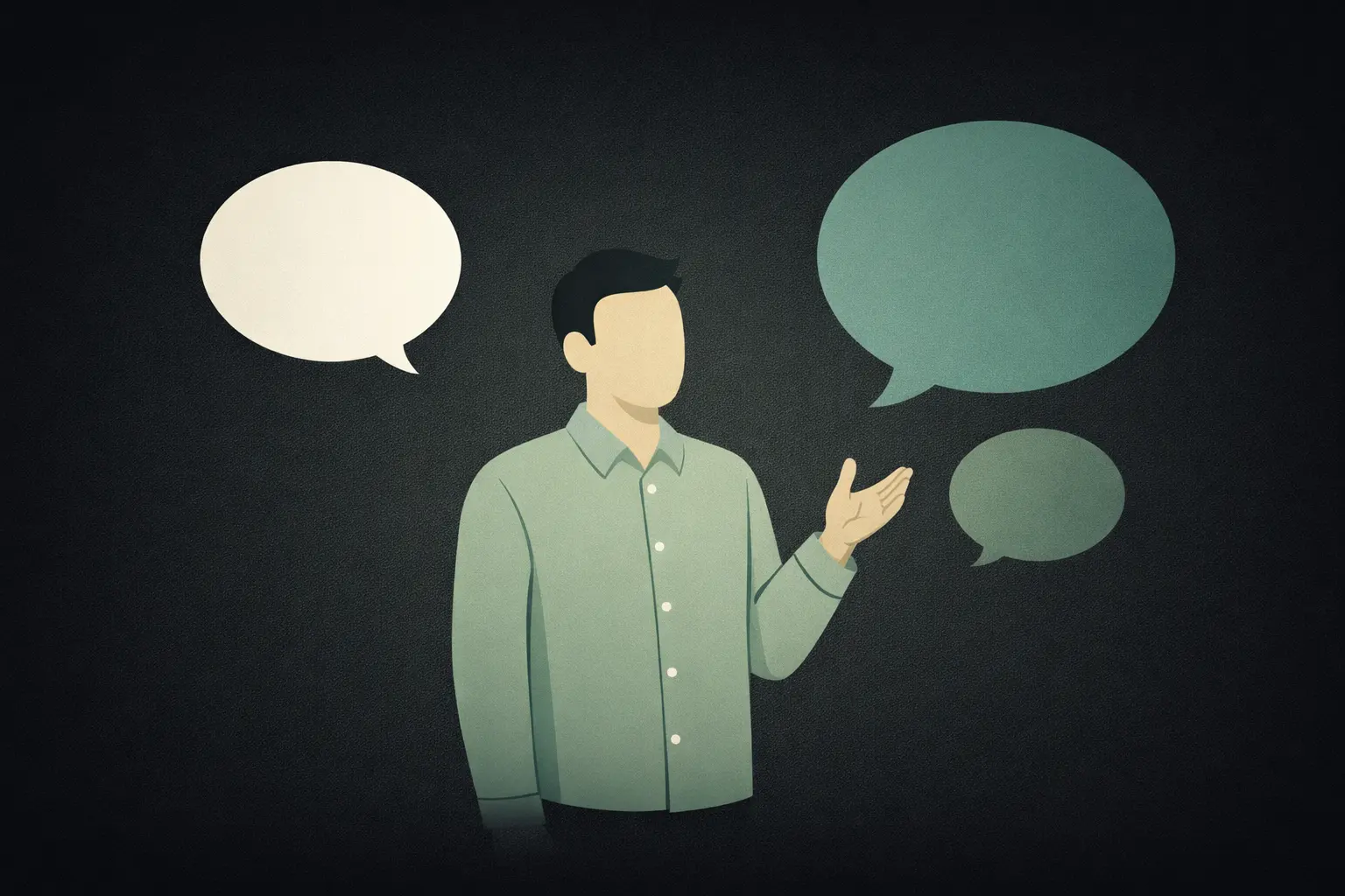 Ilustrasi kandidat menjawab contoh pertanyaan interview bahasa inggris dengan percaya diri