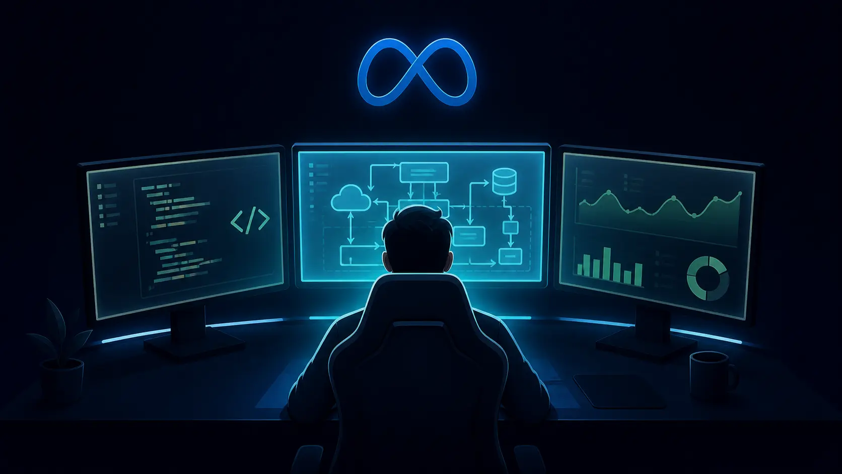 Software engineer at triple monitors tackling coding and system design challenges for Meta mock interview