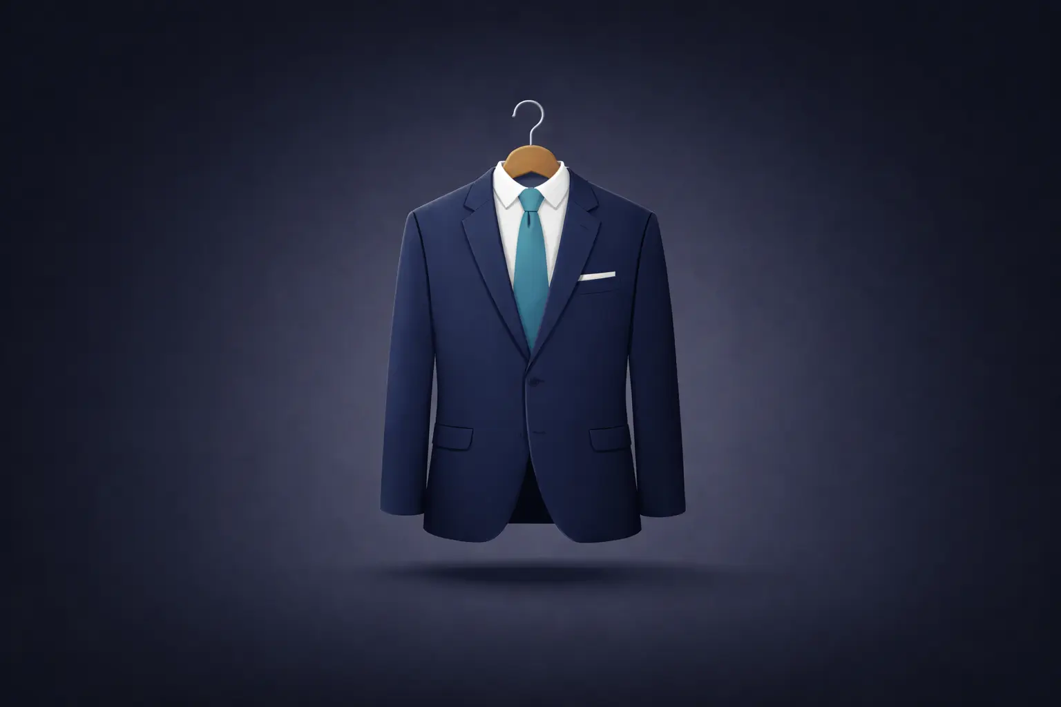 Koleksi outfit interview kerja profesional untuk pria dan wanita di depan lemari pakaian